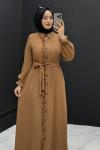 Afra Elbise Ferace Camel Camel
