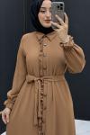 Afra Elbise Ferace Camel Camel
