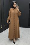 Afra Elbise Ferace Camel Camel