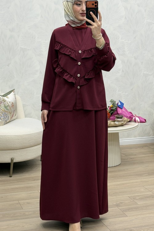 Arzu Elbise Bordo Bordo
