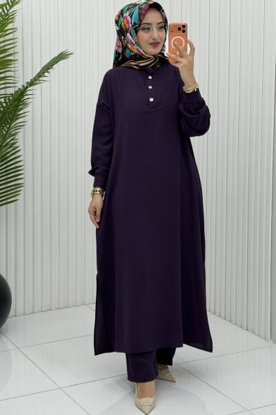 Beril Takım Koyu Mor Koyu Mor