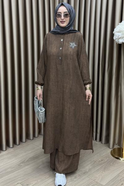 Birce Takım Kahverengi Kahverengi