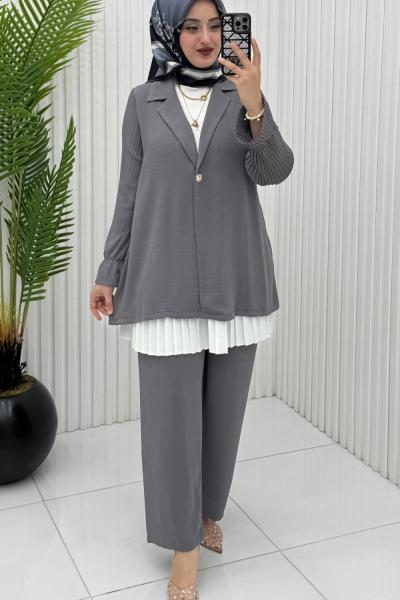 Burcu Takım Gri Gri