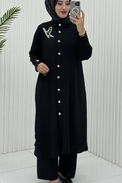 Cansu Takım Siyah Siyah