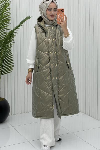 Ceren Yelek Haki Haki