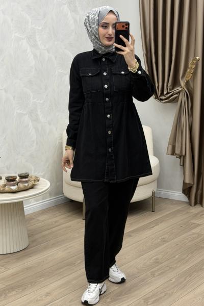 Elçin Takım Siyah Siyah