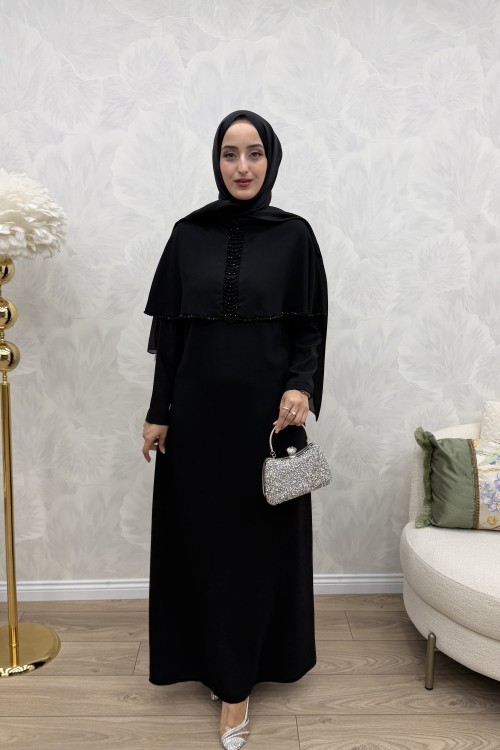 Elmas Abiye Siyah Siyah