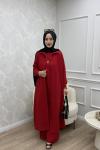 Eva 3 Lü Takım Kırmızı Kırmızı
