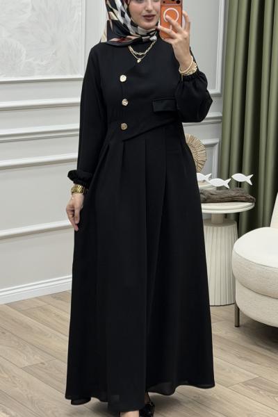 Gönül Elbise Siyah Siyah