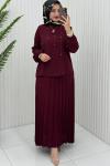 Hale Etek Takım Bordo Bordo