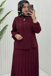 Hale Etek Takım Bordo Bordo