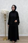 Hülya Etek Takım Siyah Siyah