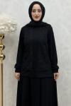 Hülya Etek Takım Siyah Siyah
