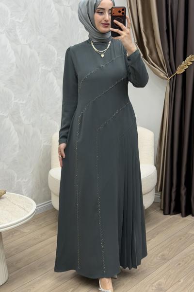 Kristal Abiye Antrasit Antrasit