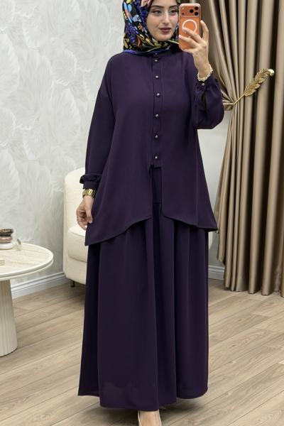 Laçin Etek Takım Mor Mor