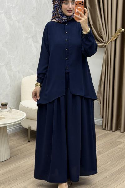 Laçin Etek Takım Lacivert Lacivert