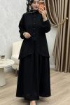 Laçin Etek Takım Siyah Siyah