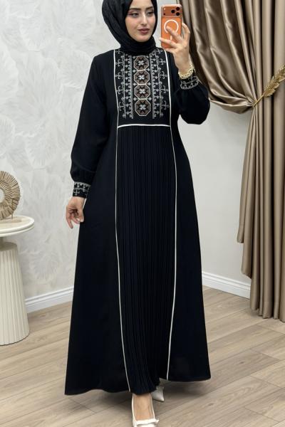 Lale Elbise Siyah Siyah