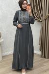 Lale Elbise Gri Gri