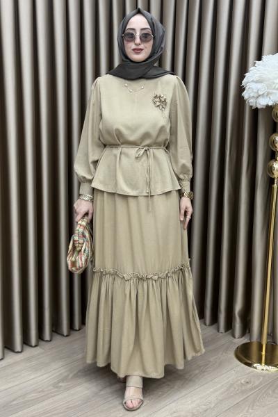 Manolya Etek Takım Vizon Vizon