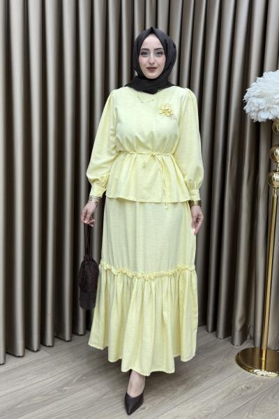 Manolya Etek Takım Sarı Sarı