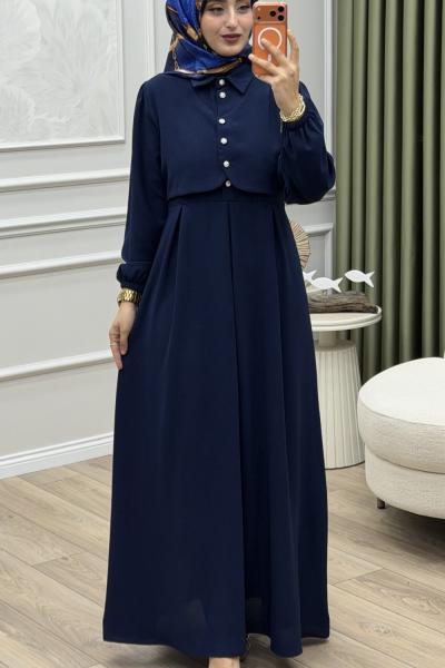 Melda Elbise Lacivert Lacivert