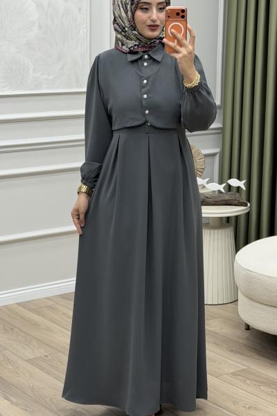 Melda Elbise Gri Gri