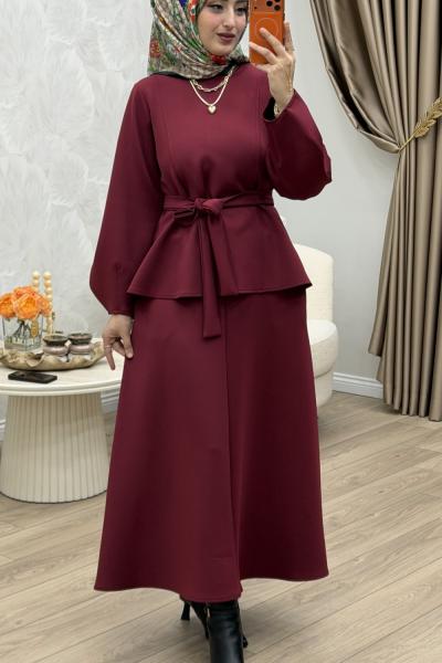 Mercan Etek Takım Bordo Bordo