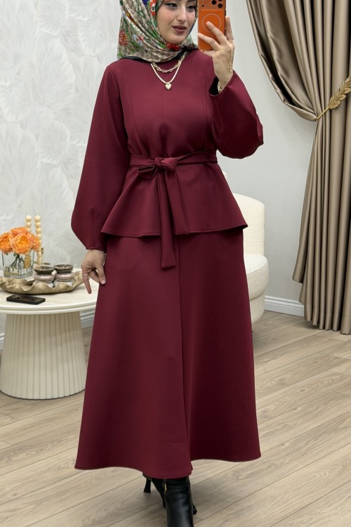 Mercan Etek Takım Bordo Bordo