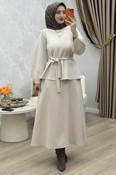 Mercan Etek Takım Krem Krem