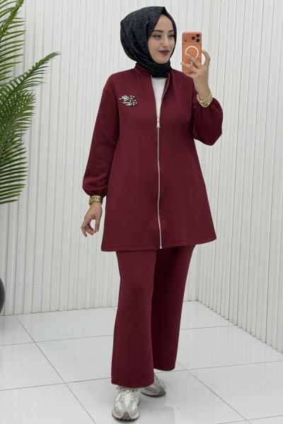 Mısra Takım Bordo Bordo