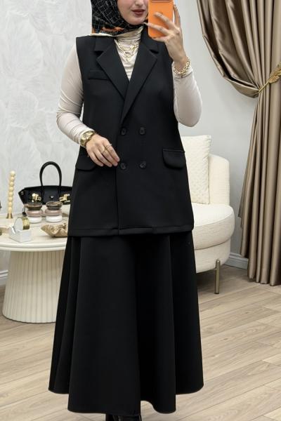 Nare Etek Takım Siyah Siyah