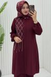 Nazan Takım Bordo Bordo