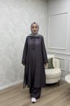 Nazlı Kot Takım Mürdüm Mürdüm