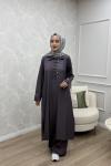 Nazlı Kot Takım Mürdüm Mürdüm