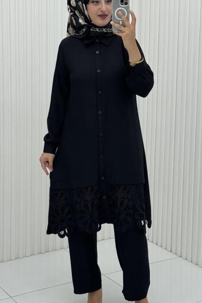 Nesrin Takım Siyah Siyah