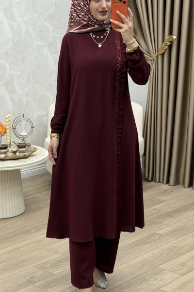 Nevin Takım Bordo Bordo