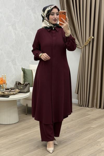 Nihal Takım Bordo Bordo