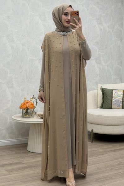 Parıltı Abiye Bej Bej