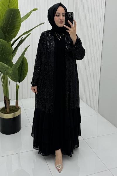 Parla Abiye Siyah Siyah