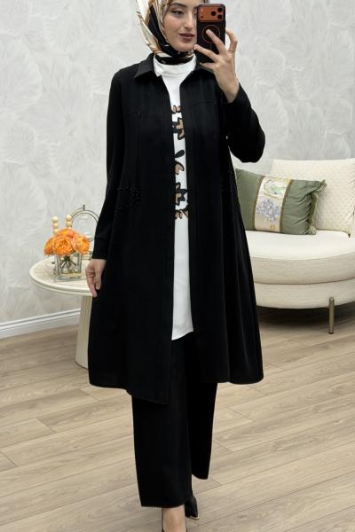 Pera 3 lü Takım Siyah Siyah