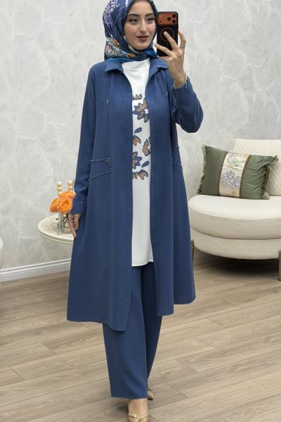 Pera 3 lü Takım İndigo indigo mavi