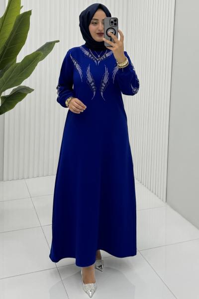 Pırıl Elbise Saks Mavisi Saks Mavisi