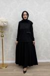 Sevgi Etek Takım Siyah Siyah