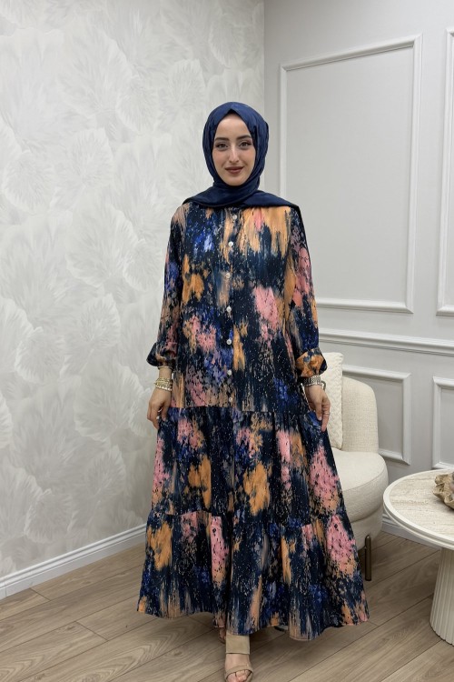 Sümbül Elbise Lacivert Lacivert