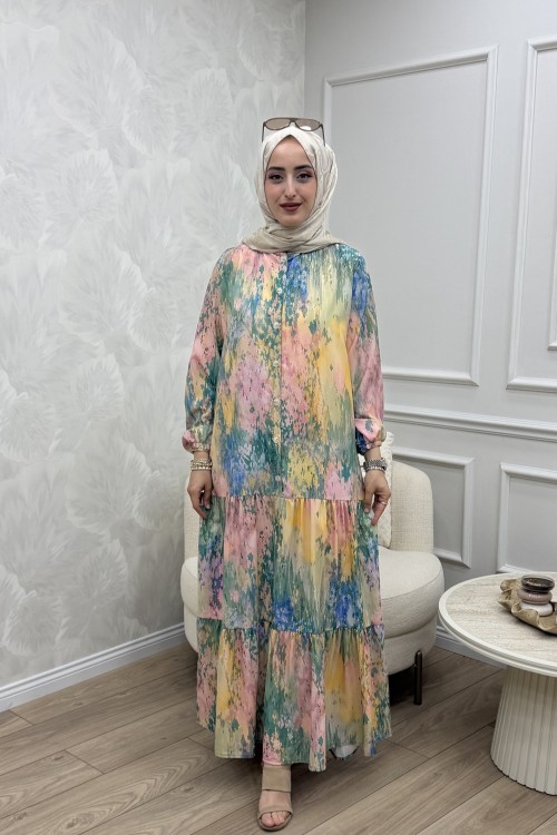 Sümbül Elbise Yeşil Yeşil