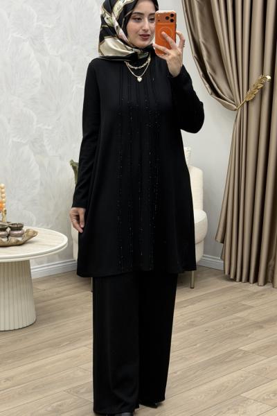 Zerrin Takım Siyah Siyah