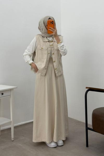 8261 Gabardin Kot Etekli 3 Lü Takım