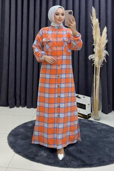 Havin Kaşe Kap Çift Çepli - Turuncu