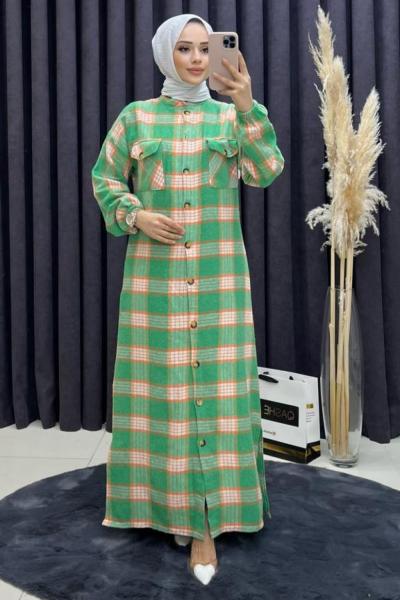 Havin Kaşe Kap Çift Çepli - Yeşil